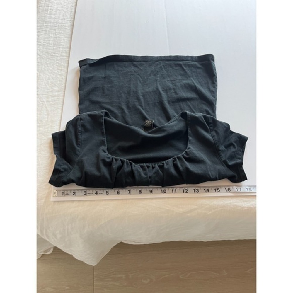 Ann Taylor Y2K Babydoll Goth Grunge Minimalist‎ Womens Top Black S - Picture 8 of 10